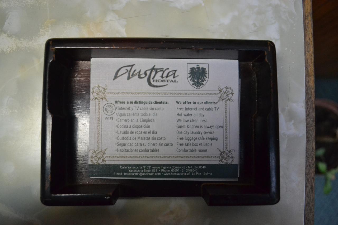 Hostal Austria La Paz Esterno foto